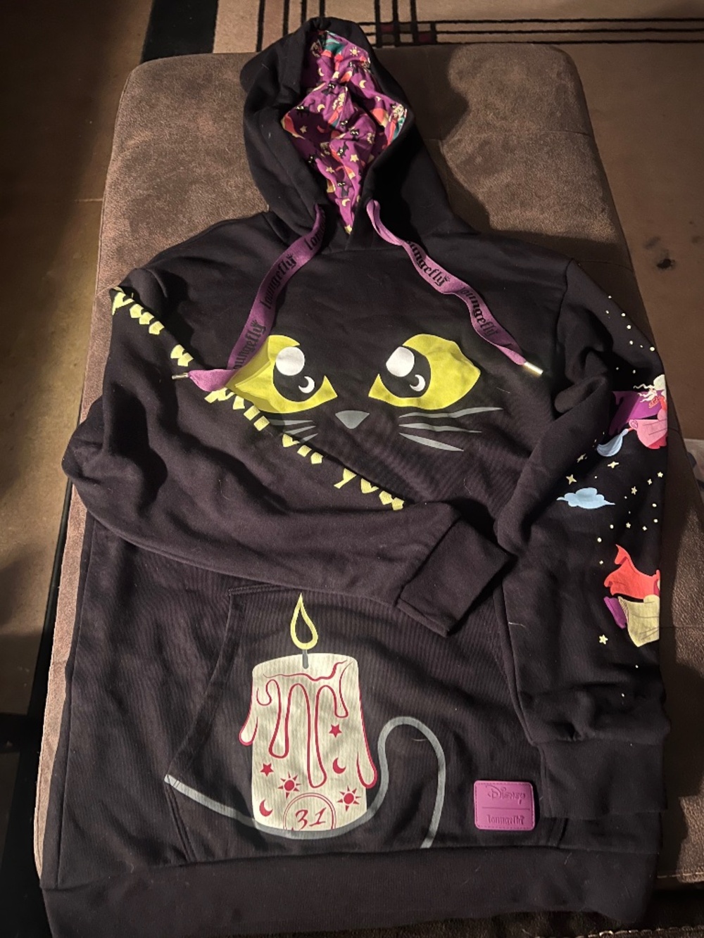 Loungefly Hocus Pocus Sweatshirt Black Cat Size Small